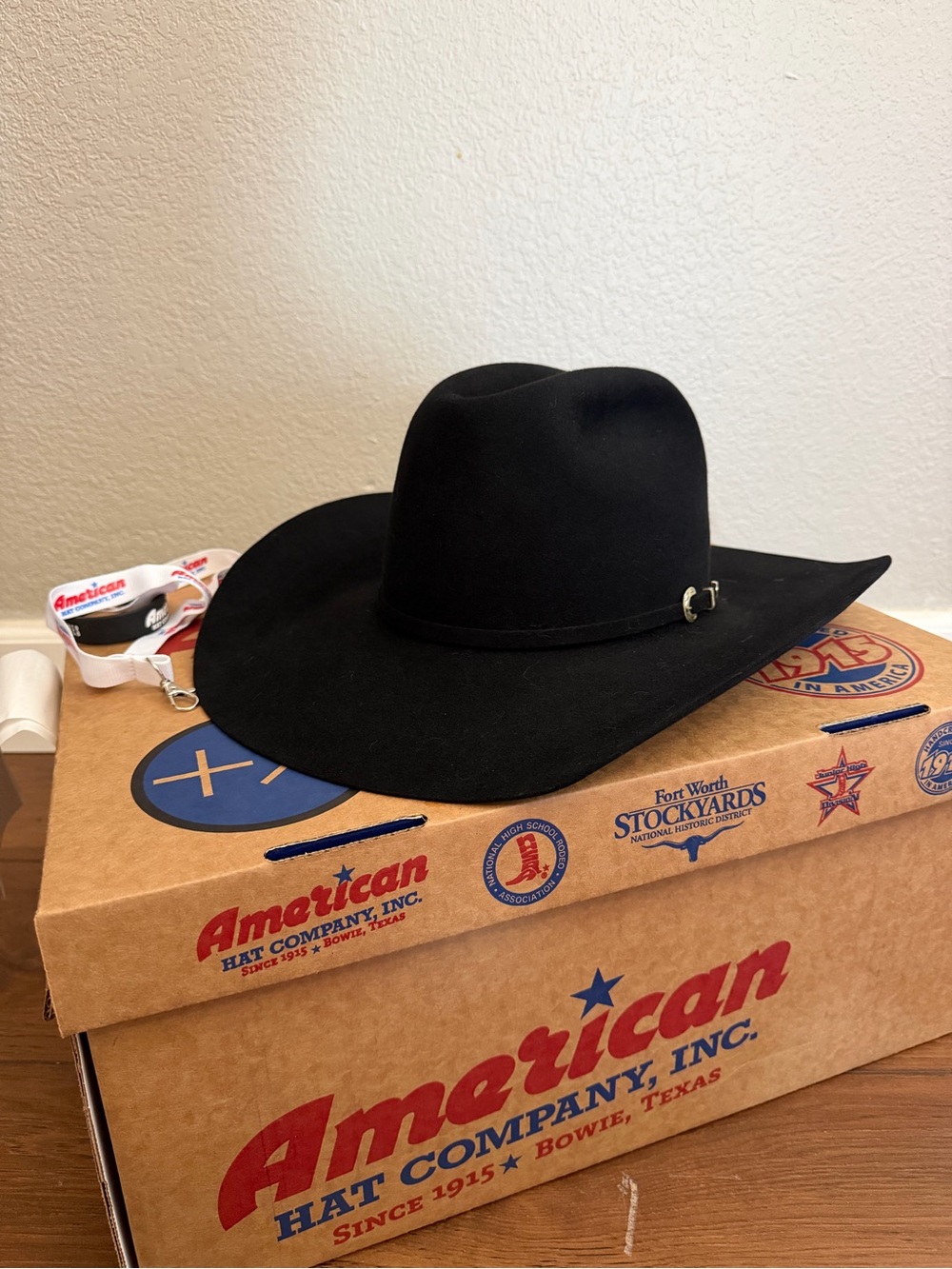 American Hat Company Black Felt Cowboy Hat